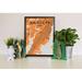 Wrought Studio™ 'Jersey City City Map' Graphic Art Print Poster in Paper in Orange | 24 H x 18 W x 0.05 D in | Wayfair VRKG7500 43630138