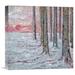 Global Gallery 'Winter in the Forest' by William Degouve De Nuncques Painting Print on Wrapped Canvas in Gray/Green/Pink | Wayfair