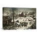 Global Gallery 'Census at Bethlehem' by Pieter Bruegel the Elder Painting Print on Wrapped Canvas in White | 24.7 H x 36 W x 1.5 D in | Wayfair