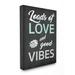 Wrought Studio™ Loads Of Love & Good Vibes Typography by Jo Moulton - Textual Art Print Canvas, in Black/Blue/Green | Wayfair VRKG6122 41615307