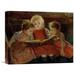 Global Gallery 'A Good Book' by Walter Firle Painting Print on Wrapped Canvas in Black/Red | 17.82 H x 22 W x 1.5 D in | Wayfair GCS-282035-22-142