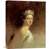 Global Gallery 'Queen Victoria' by Thomas Sully Painting Print on Wrapped Canvas in Brown | 22 H x 17.87 W x 1.5 D in | Wayfair GCS-268568-22-142