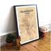 Wrought Studio™ 'Oklahoma City Map' Graphic Art Print Poster in Light Orange Paper in White | 36 H x 24 W x 0.05 D in | Wayfair VRKG7467 43629810