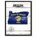 Wrought Studio™ Oregon State Vintage Flag Picture Frame Graphic Art Print Canvas in Black/Blue | 29 H x 22 W in | Wayfair VRKG7808 43907999