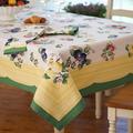 Villeroy & Boch French Garden 100% Cotton Tablecloth in Gray/White/Yellow | 68 D in | Wayfair 21935MLT