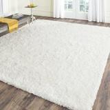 White 84 x 1.4 in Area Rug - Winston Porter Claudina Hand Hooked Area Rug Polyester | 84 W x 1.4 D in | Wayfair WDLN2690 42460223