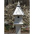 Gracie Oaks Jaxx 19 in x 9 in x 9 in Birdhouse Wood/Metal in Brown | 19 H x 9 W x 9 D in | Wayfair FFC5DEA2D9004D8EA5AB30CD08AB8B1D