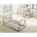 Willa Arlo™ Interiors Flori 2 Piece Coffee Table Set Mirrored/Metal in Brown/Gray | 19 H x 48 W in | Wayfair 78FE75BFE5324DFB9067E1F6A60C312C