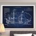 Wexford Home Vintage Sailing Ship Blue Sketch - Graphic Art Print on Canvas Canvas, Solid Wood in White | 36 H x 48 W x 1.5 D in | Wayfair