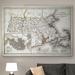 Wexford Home Massachusetts Sketch Map I - Graphic Art Print on Canvas Canvas, Solid Wood in White | 36 H x 48 W x 1.5 D in | Wayfair HAC17-m67-3648