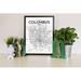 Williston Forge 'Columbus City Map' Graphic Art Print Poster in Orange/Gray Paper in White | 20 H x 16 W x 0.05 D in | Wayfair WLFR5121 43628595