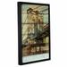 Williston Forge 'New York Brooklyn Bridge' Framed Graphic Art Print on Canvas in Black/Brown | 24 H x 16 W x 2 D in | Wayfair WLFR5436 43914522