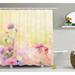 Winston Porter Ariel Vintage Soft Feminine Magnolia Blooms Motif Whorls Art Single Shower Curtain Polyester | 84 H x 69 W in | Wayfair