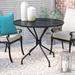 Zipcode Design™ Malbon 35.25" Round Indoor-Outdoor Steel Patio Table-Umbrella Hole-Restaurant Seating Metal in Black | Wayfair WNPR6726 41439733