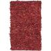 Red 27 x 1 in Area Rug - World Menagerie Schaefer Handmade Shag Area Rug Leather | 27 W x 1 D in | Wayfair WRMG1725 41882727