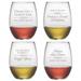 Susquehanna Glass Wisdom 4 Piece 21 oz. Stemless Wine Glass Set Glass | 4.625 H x 3.75 W in | Wayfair WAY-9542-2084-4