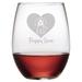 Susquehanna Glass Puppy Love 21 oz. Stemless Wine Glass Glass | 4.625 H x 3 W in | Wayfair WAY-9542-1614-4