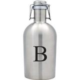 Susquehanna Glass Personalized 64 oz. Growler Stainless Steel in Black/Gray | 10.75 H x 4.43 W in | Wayfair WAY-0674-990