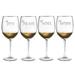 Susquehanna Glass Joy Peace Noel Hope 4 Piece 19 oz. All Purpose Wine Glass Set Glass | 9 H x 3 W in | Wayfair WAY-4584-763-4