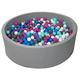 Soft Jersey Baby Kids Children Ball Pit with 900 Balls, Gift, Diameter 125 cm (Balls Colours: White, Blue, Pink, Grey, Turquoise)