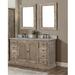 Gracie Oaks Eveny 61" Double Bathroom Vanity Set Marble, Ceramic in White | 35.5 H x 61 W x 22.5 D in | Wayfair 5E2D5235891247B4A4717114B3D667B1