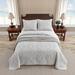 Tommy Bahama Home Turtle Cove Reversible Quilt Set Polyester/Polyfill in Gray/Blue/Brown | King Quilt + 2 King Shams | Wayfair 220123