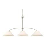 Nuvo Lighting 46208 - 3 Light Brushed Nickel Frosted Glass Shades Island Pendant Light Fixture (FAWN 3 LIGHT ISLAND PENDANT)