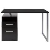Flash Furniture Leo Computer Desk w/ Two Drawers & Metal Frame Metal in Black | 30.5 H x 47 W x 23.5 D in | Wayfair NAN-JN-2634-G-GG