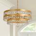 Crystorama Perla 26"W Antique Gold and Crystal Chandelier