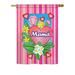 Breeze Decor Mamá Impressions House 2-Sided Polyester 40 x 28 in. Garden Flag in Pink | 39.6 H x 27.6 W in | Wayfair BD-MD-H-115078S-IP-BO-DS02-US