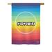 Breeze Decor LoveWins Impressions House Polyester 3.3x2.3 ft Garden Flag in Blue/Red/Yellow | 39.6 H x 27.6 W in | Wayfair