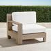 St. Kitts Left-facing Chair in Weathered Teak with Cushions - Solid, Special Order, Sailcloth Salt, Standard - Frontgate