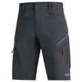 GORE WEAR Men's Shorts, C3, Trail Shorts, Black/Red, L