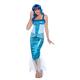 Folat 64036 Mermaid Meerjungfrau Kleid Frau S/M, womens, Blau