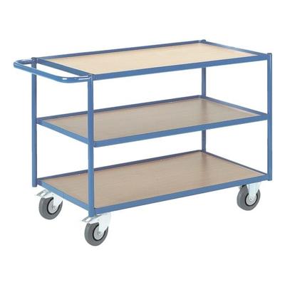 Tischwagen mit 3 Etagen »36 kg« blau, ROLLCART, 119x82x60 cm