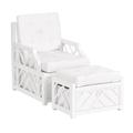 Miles Redd Bermuda Lounge Chair & Ottoman with 1 Chair Cushion Set and 1 Ottoman Cushion - Ballard Designs - Ballard Designs