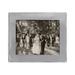 Mariposa Beaded Engraveable Picture Frame Metal in Gray | 11 H x 12.75 W x 0.79 D in | Wayfair 3792