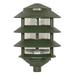 Nuvo Lighting 77324 - 1 Light 4 Tier 9" Green Post Lantern Light Fixture (4 TIER GARDEN LIGHT, GREEN)