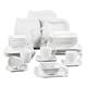 MALACASA Plates and Bowls Set, 36-Piece Dinner Sets Porcelain Tableware with 6-Piece Dinner Plate/Soup Plate/Side Plate/Cup and Saucer/Mug, Dinnerware Set, White, Series Elvira