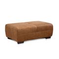 Cavadore Hocker Mavericco / XXL Polsterhocker rechteckig in Lederoptik / Industrial Style / Passend zu Big Sofa und Ecksofa Mavericco / 108 x 71 x 41 cm (BxHXT) / Mikrofaser Cognac