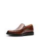 Clarks Mens Slip On Formal Shoes Un Aldric Slip - Dark Tan Leather - UK Size 8G - EU Size 42 - US Size 9M