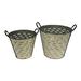 Gracie Oaks Metal/Wire 2 Piece Bucket Set Metal in Gray | 14.75 H x 16.5 W x 14.75 D in | Wayfair 39F384D8DC864844A0500EE4D7D16A34