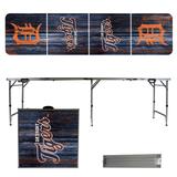 Detroit Tigers Weathered Design 8' Portable Folding Tailgate Table