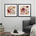 August Grove® 'Avant Garden' 2 Piece Framed Print Set Wood/Canvas/Paper in Brown/Orange/Pink | 16 H x 0.75 D in | Wayfair