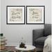 Red Barrel Studio® 'Forever My Always' 2 Piece Framed Textual Art Set Wood/Canvas/Paper in Brown/Green | 16 H x 0.75 D in | Wayfair