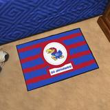 FANMATS NCAA Kansas Southern 30 in. x 19 in. Non-Slip Indoor Only Door Mat Synthetics in Blue/Red | 19 W x 30 D in | Wayfair 21127