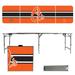 Baltimore Orioles Striped Design 8' Portable Folding Tailgate Table