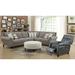 Gray Sectional - Sand & Stable™ Audrina 124" Wide Right Hand Facing Stationary Corner Sectional Polyester | 37.75 H x 124 W x 97.75 D in | Wayfair