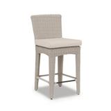 Sunset West Manhattan 26" Patio Bar Stool w/ Cushion Wicker/Rattan in Brown | 41 H x 20 W x 24 D in | Wayfair SW3301-7C-LCAN-STKIT