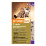 Advantage Multi For Cats Over 4kg (Over 10lbs) Purple 3 Pack